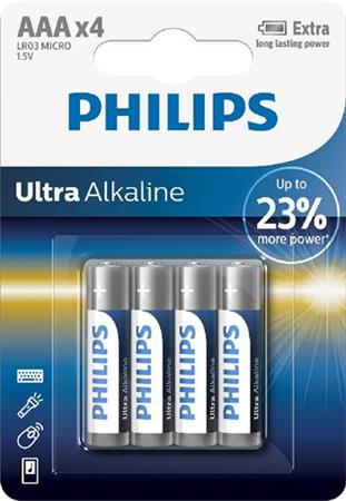 Baterie Philips LR03E4B/10 Ultra Alkalická AAA 4ks