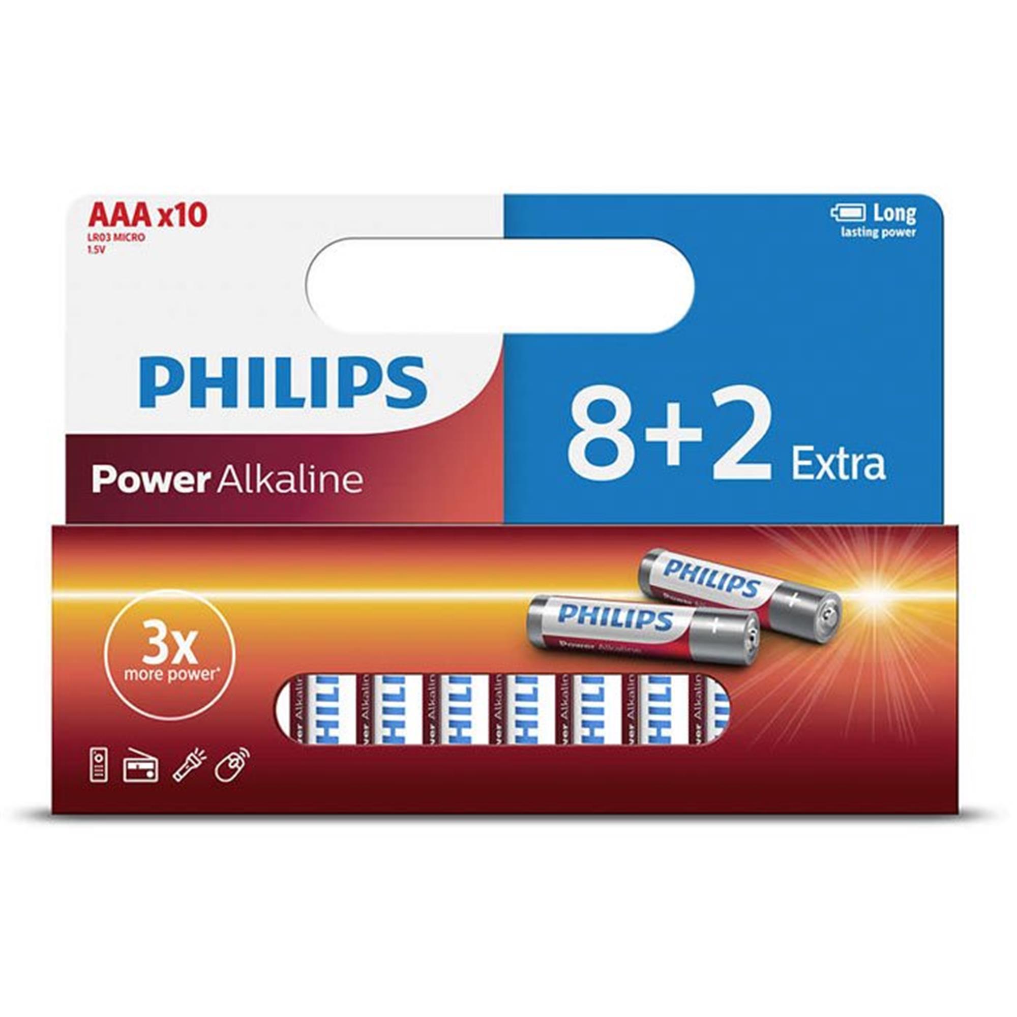 Baterie Philips LR03P10WP Power Alkaline AAA 10 ks