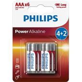 Baterie Philips LR03P6BP/10 Power Alkalická AAA 4+2ks