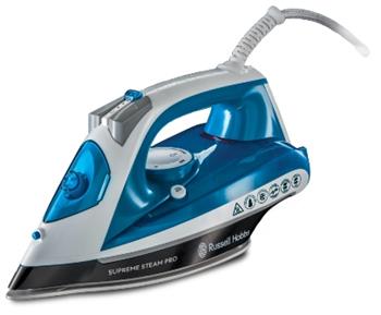 Žehlička na prádlo Supreme Steam Pro Iron Russell Hobbs 23971, modrá, Supreme Steam Pro Iron